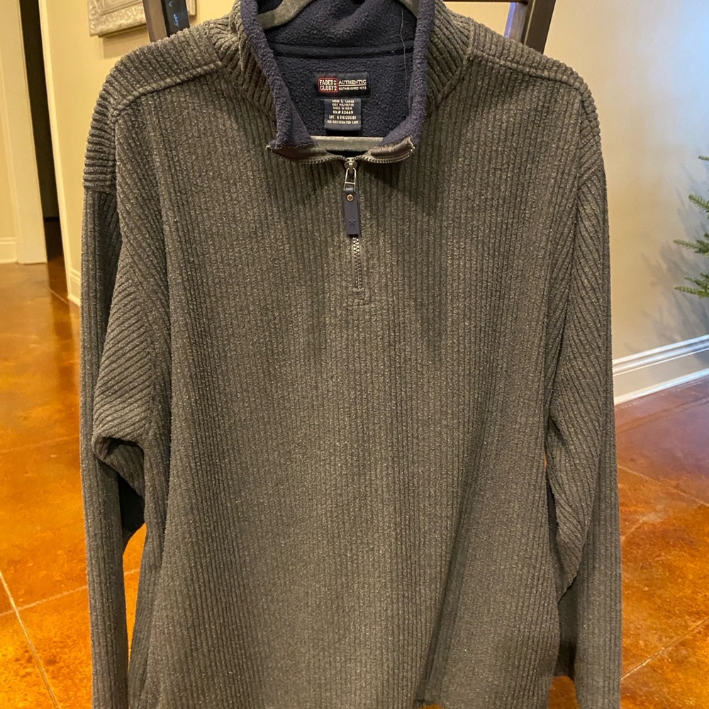 Faded‎ Glory Men's Gray Zip-Up Sweater